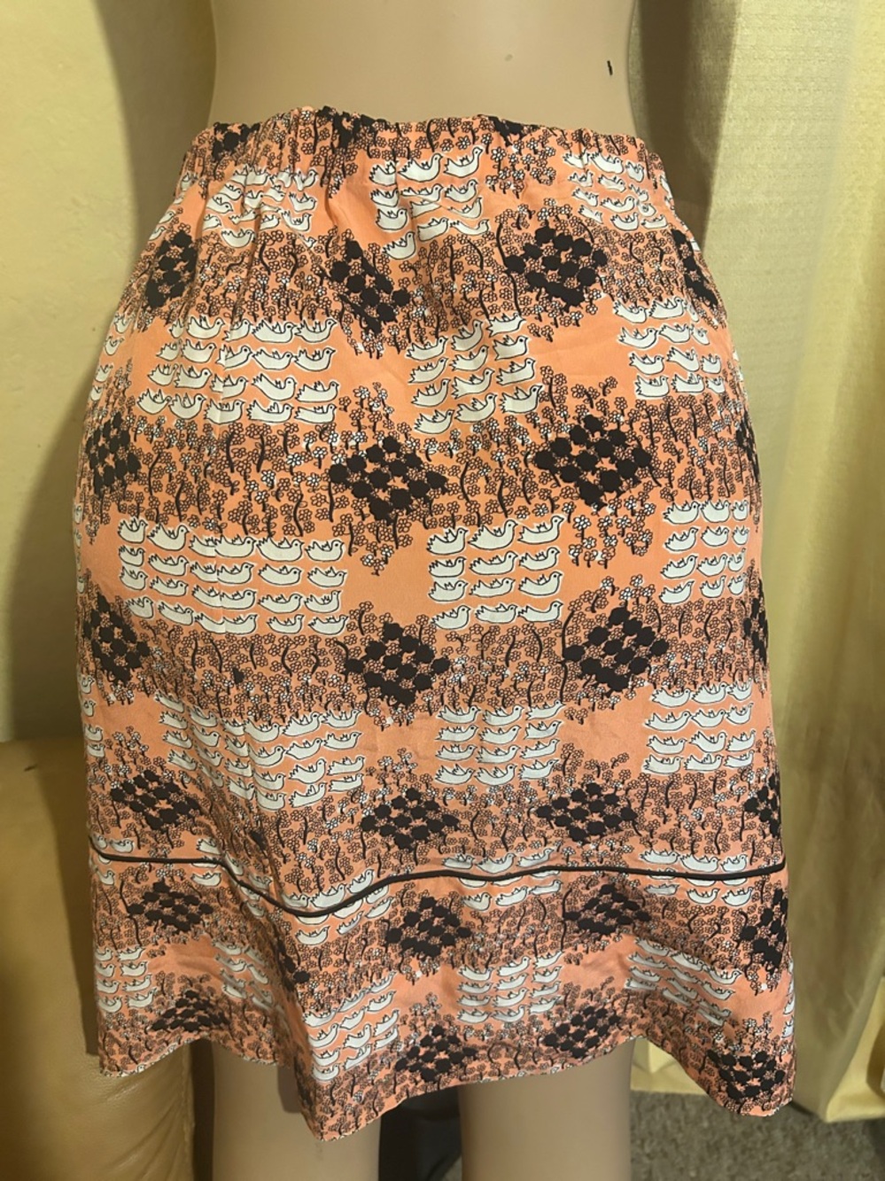 Marni Coral Peach Printed Pencil Skirt - Picture 3 of 7